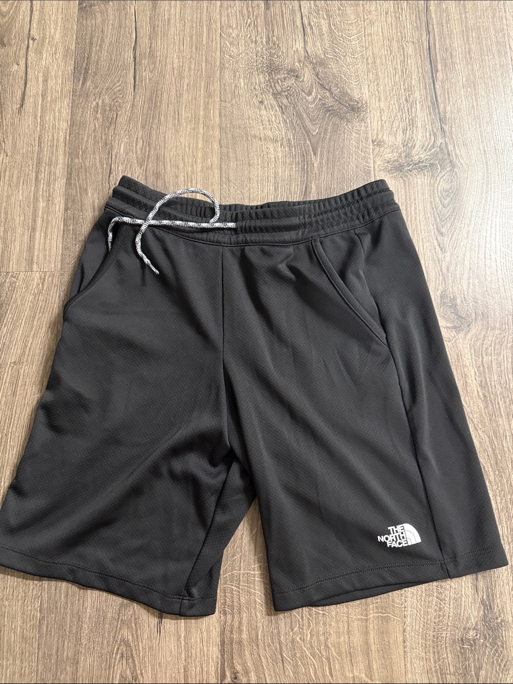The North Face boys youth Black Athletic Shorts with Contrast Drawcord